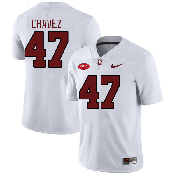 Men #47 Alejandro Chavez Stanford Cardinal 2024 ACC Conference College Football Jerseys Stitched-Whi